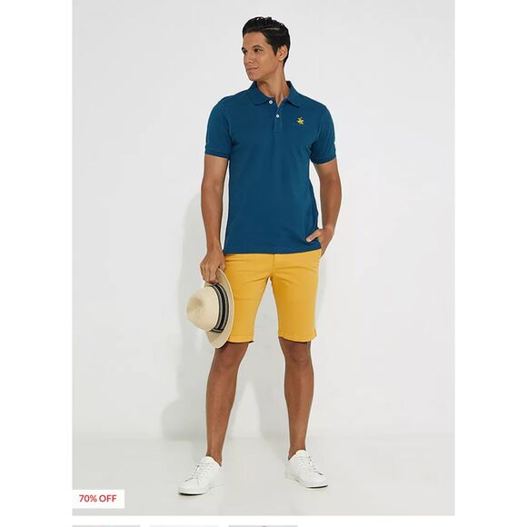 Express Teal Polo Shirt, Slim Fit Size M, 100% Cotton - Picture 1 of 13